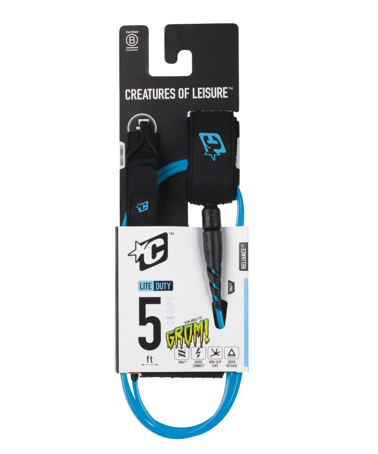 creatures-of-leisure-reliance-2-0-lite-duty-5ft-leash-cyan-twist-black3.webp