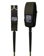 CREATURES OF LEISURE RELIANCE 2.0 LONGBOARD HEAVY DUTY 9FT HARDWEAR KNEE LEASH - DARK OLIVE THORN