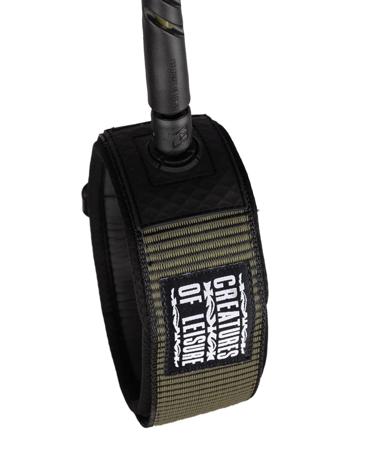 CREATURES OF LEISURE RELIANCE 2.0 LONGBOARD HEAVY DUTY 9FT HARDWEAR KNEE LEASH - DARK OLIVE THORN