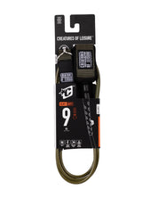 CREATURES OF LEISURE RELIANCE 2.0 LONGBOARD HEAVY DUTY 9FT HARDWEAR KNEE LEASH - DARK OLIVE THORN