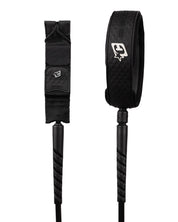 CREATURES OF LEISURE RELIANCE 2.0 LONGBOARD HEAVY DUTY 10FT KNEE LEASH - BLACK SILVER