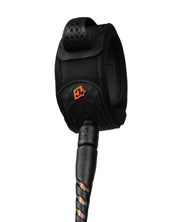 CREATURES OF LEISURE RELIANCE 2.0 STANDARD DUTY 6FT SURF LEASH HIGH-VIS PURPLE TWIST BLACK