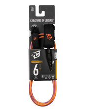 CREATURES OF LEISURE RELIANCE 2.0 STANDARD DUTY 6FT SURF LEASH HIGH-VIS PURPLE TWIST BLACK