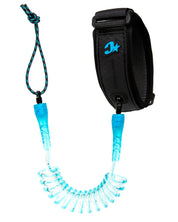 CREATURES OF LEISURE RELIANCE BICEP S BODYBOARD LEASH - CYAN TWIST BLACK