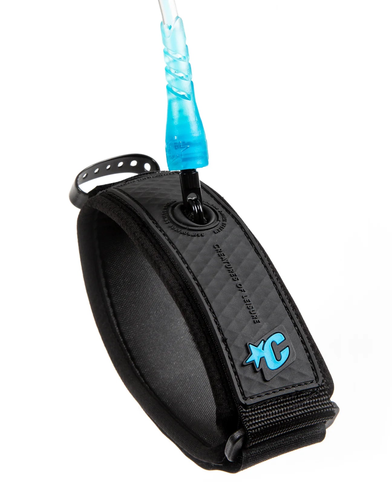 CREATURES OF LEISURE RELIANCE BICEP S BODYBOARD LEASH - CYAN TWIST BLACK