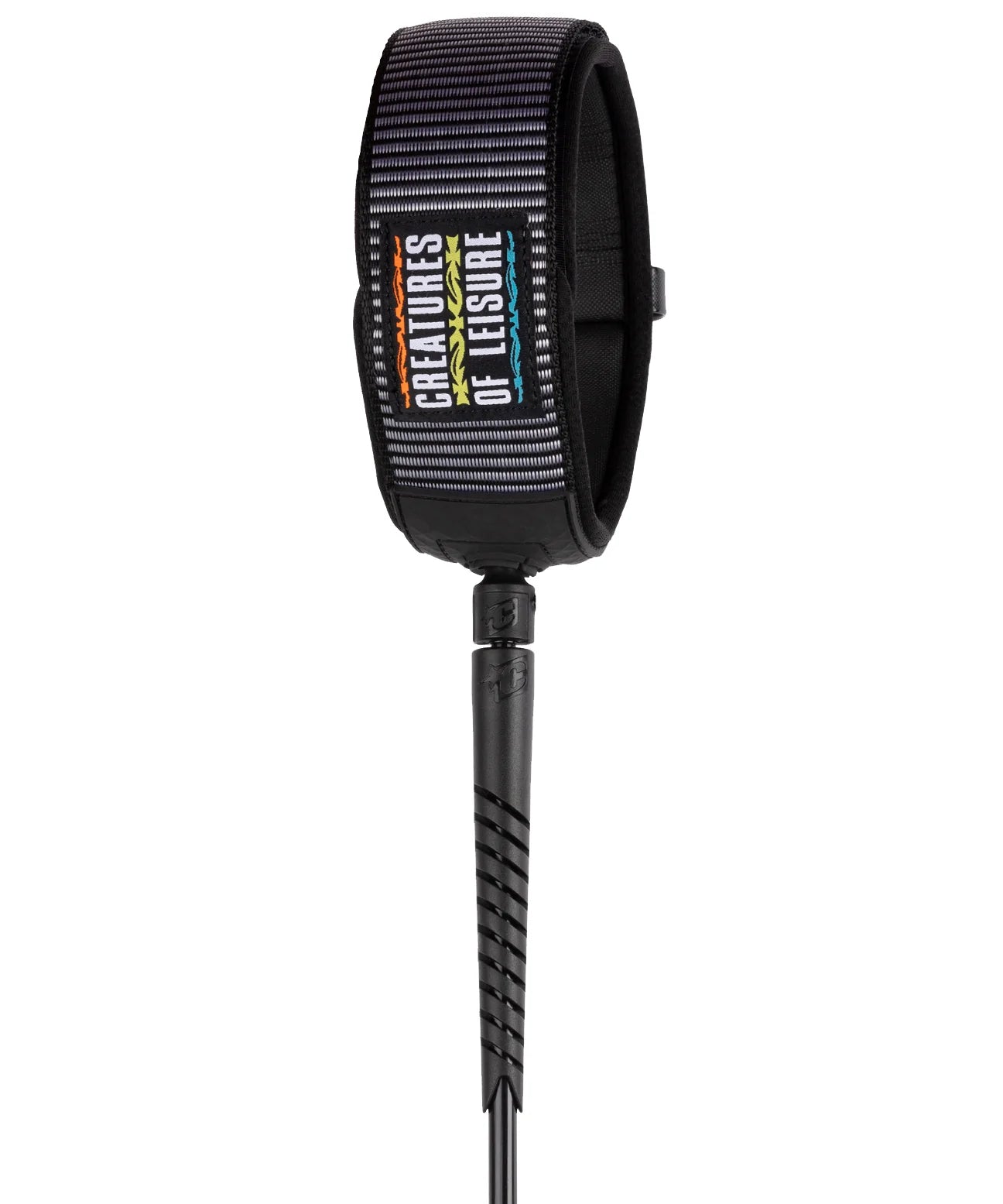 creatures-of-leisure-reliance-longboard-knee-9-hardwear-art-series-leash-black-thorn.webp