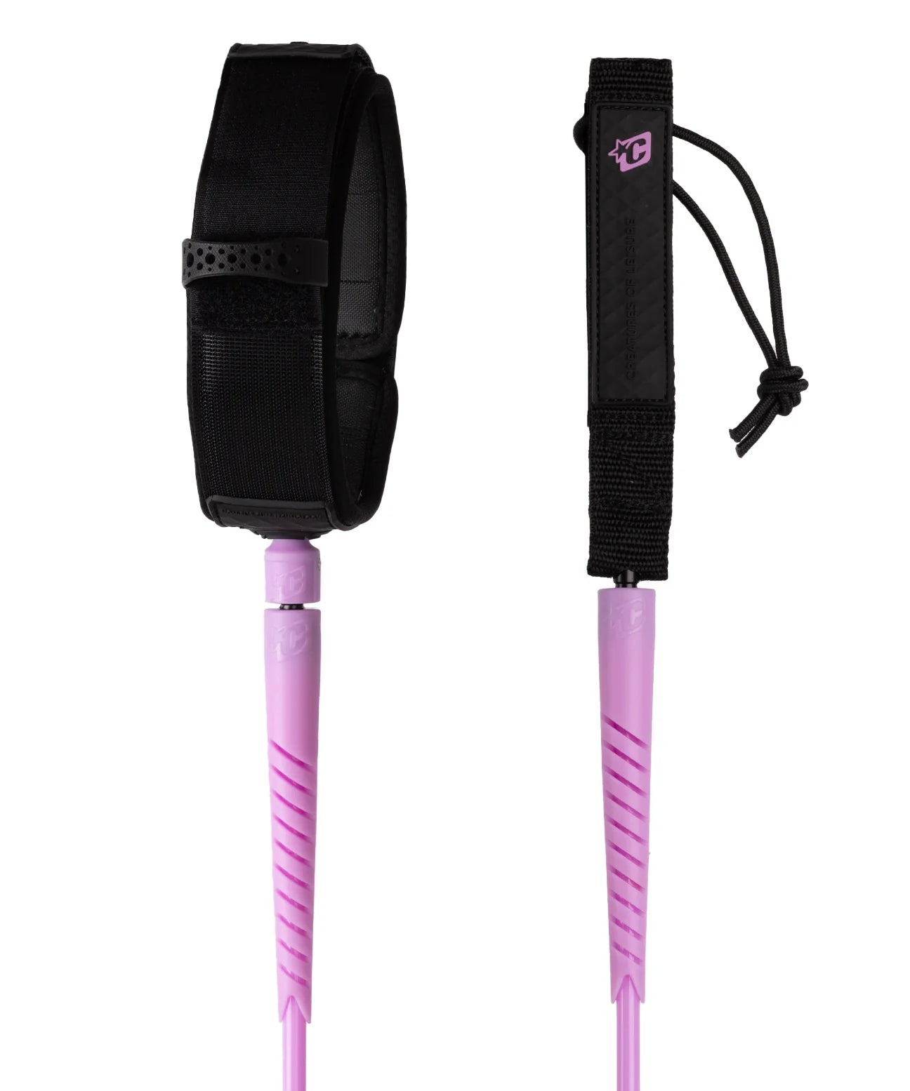 creatures-of-leisure-reliance-longboard-knee-leash-9ft-slim-fit-guava-black1.webp
