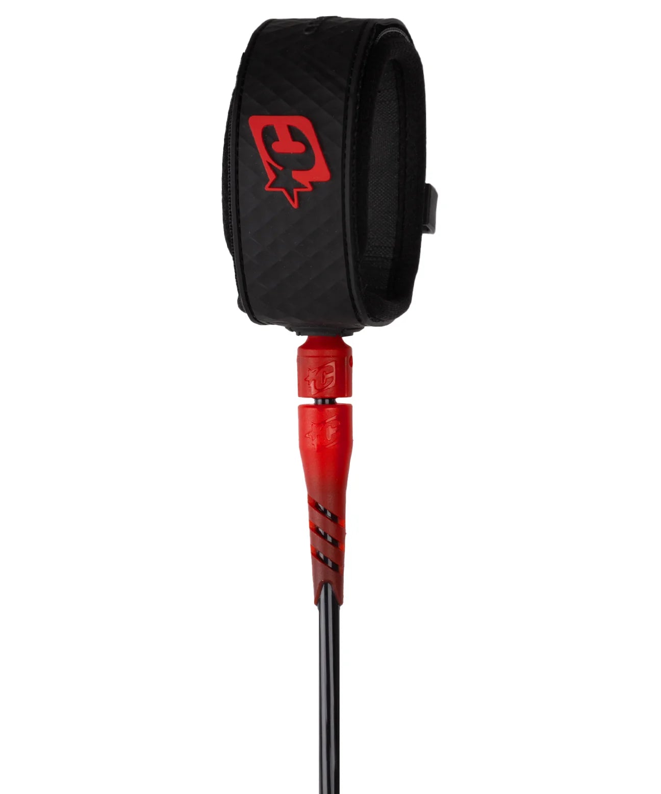 creatures-of-leisure-reliance-pro-7ft-surfboard-leash-black-fluro-red.webp