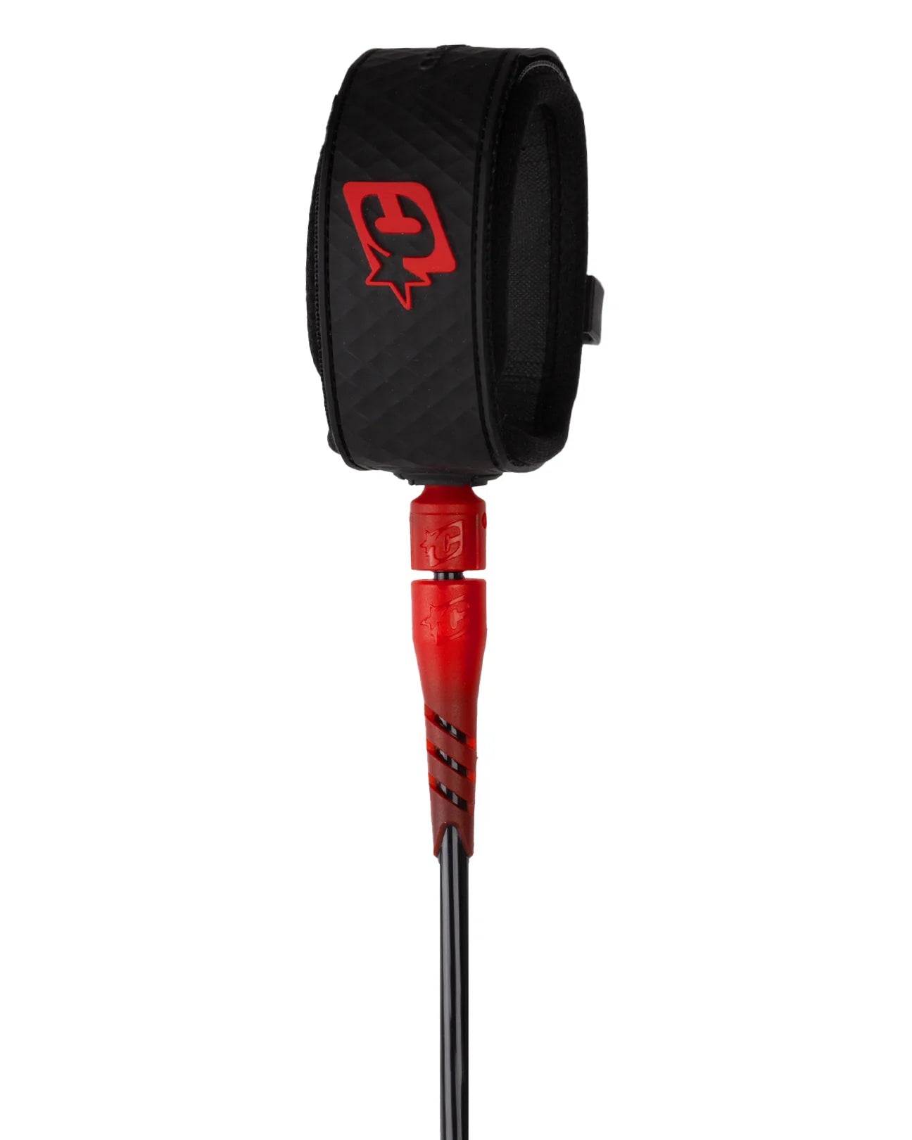 CREATURES OF LEISURE RELIANCE PRO 7FT SURFBOARD LEASH BLACK FLURO RED