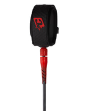 CREATURES OF LEISURE RELIANCE PRO 7FT SURFBOARD LEASH BLACK FLURO RED