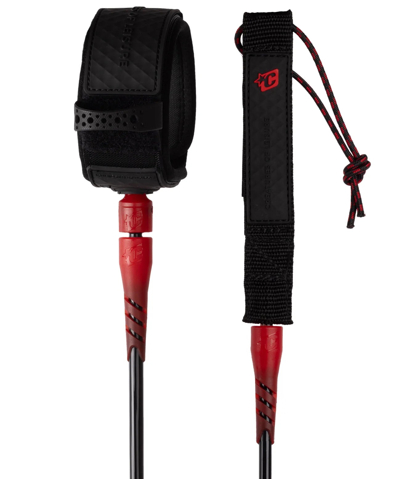 creatures-of-leisure-reliance-pro-7ft-surfboard-leash-black-fluro-red1.webp
