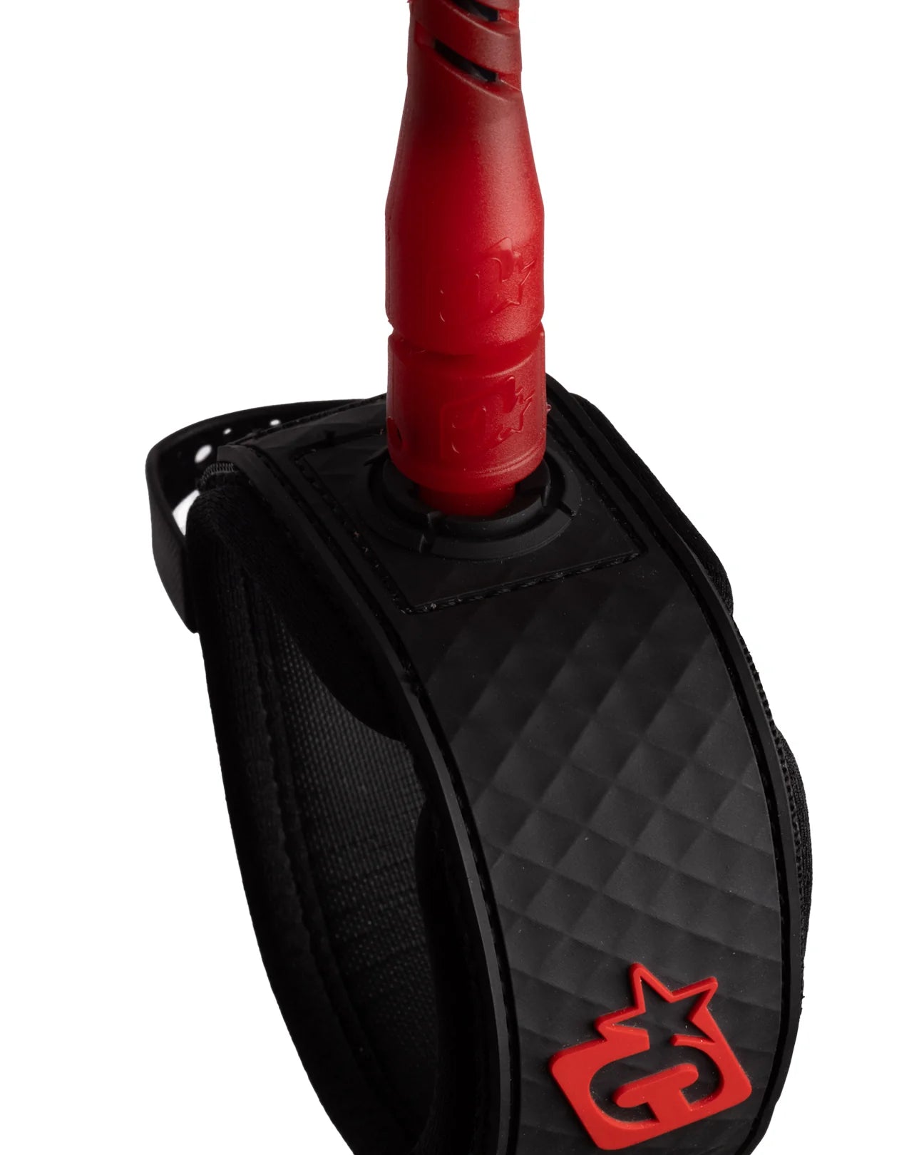 CREATURES OF LEISURE RELIANCE PRO 7FT SURFBOARD LEASH BLACK FLURO RED