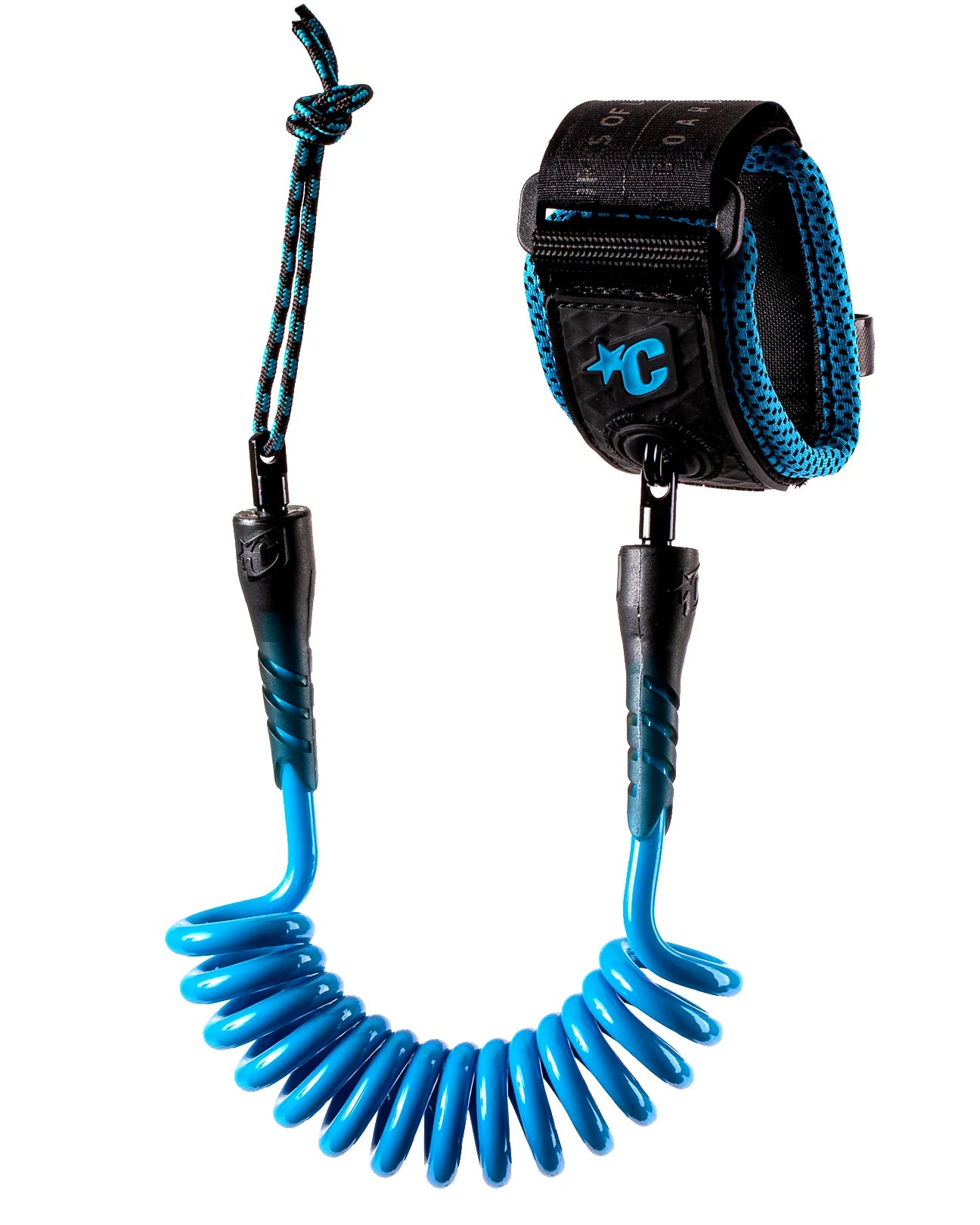 CREATURES OF LEISURE RELIANCE WRIST BODYBOARD LEASH - CYAN BLACK