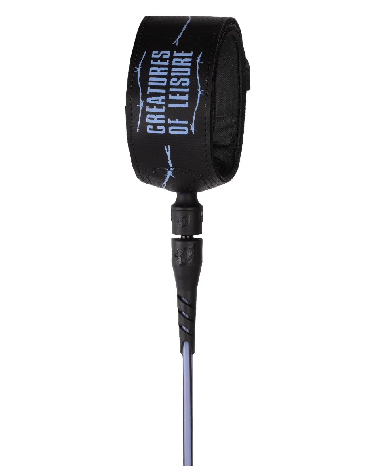 CREATURES OF LEISURE SUPERLITE PRO 6 ART SERIES SURF LEASH BLACK PURPLE HAZE BARBED WIRE