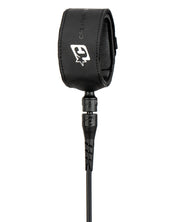 CREATURES OF LEISURE SUPERLITE PRO 6FT SURFBOARD LEASH BLACK SILVER