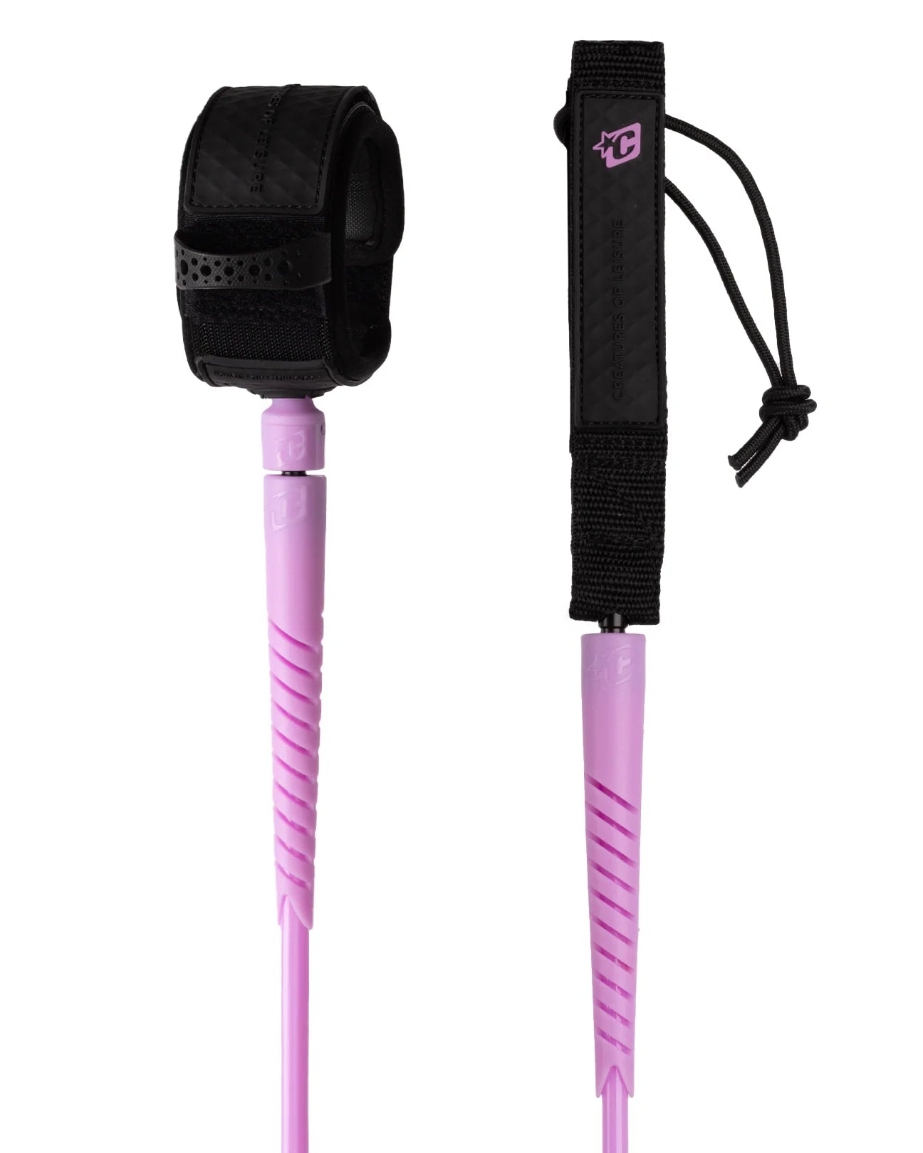 CREATURES OF LEISURE RELIANCE LONGBOARD ANKLE 9 SLIM FIT LEASH GUAVA BLACK