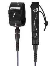 CREATURES OF LEISURE SUPERLITE PRO 6 ART SERIES LEASH – BLACK WHITE BARBED WIRE