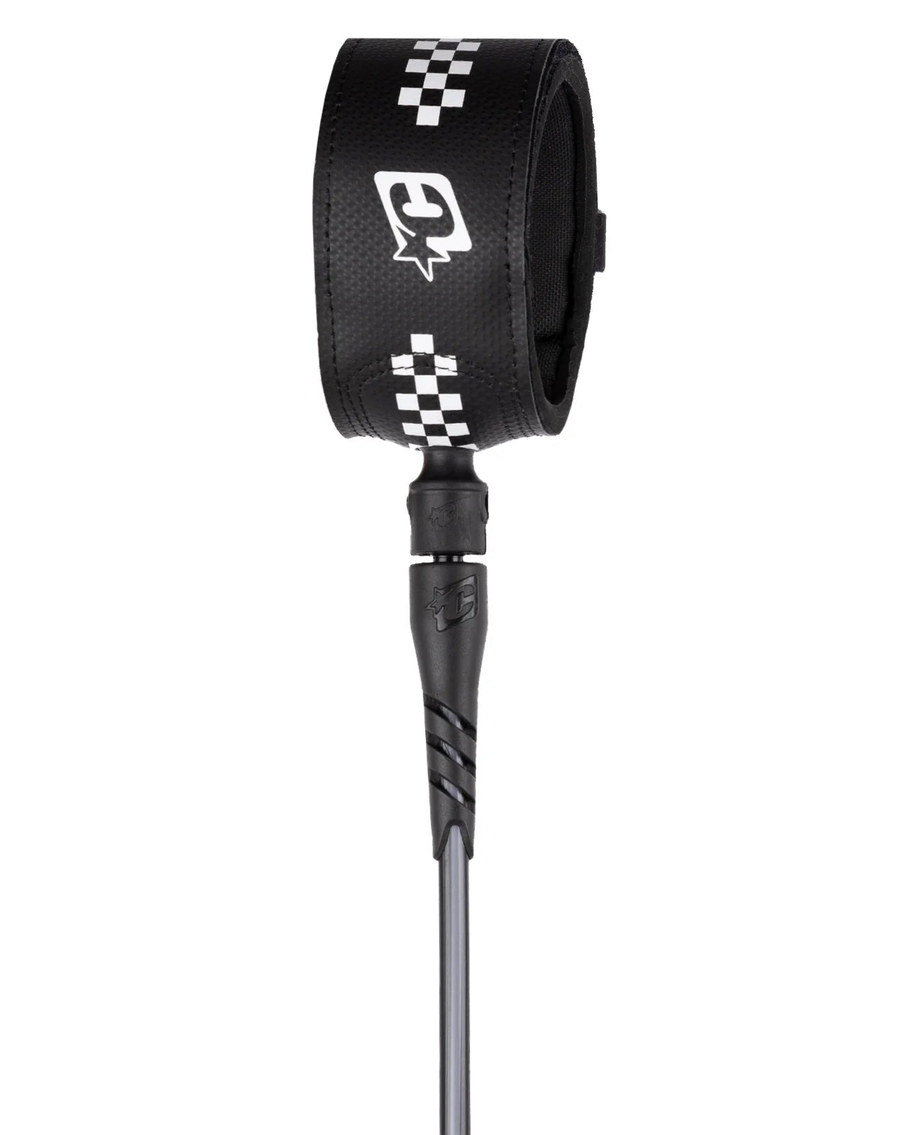 CREATURES OF LEISURE SUPERLITE PRO 6 ART SERIES LEASH – BLACK WHITE CHEX