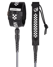 CREATURES OF LEISURE SUPERLITE PRO 6 ART SERIES LEASH – BLACK WHITE CHEX