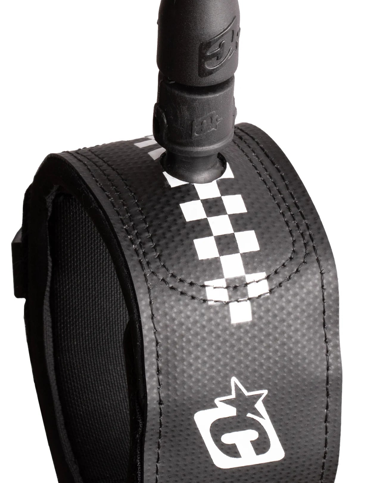 CREATURES OF LEISURE SUPERLITE PRO 6 ART SERIES LEASH – BLACK WHITE CHEX