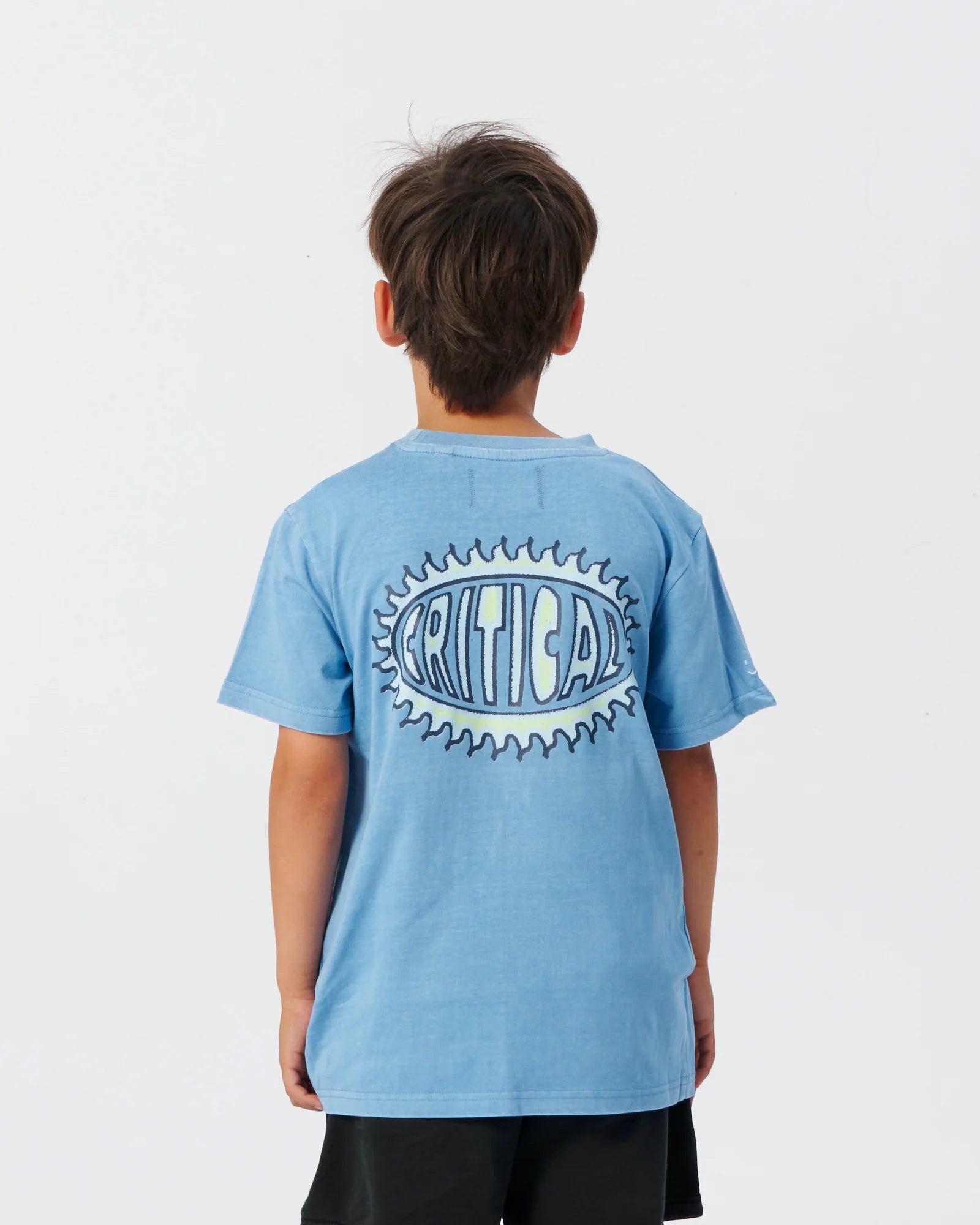 THE CRITICAL SLIDE BLADE KIDS TEE 230GSM COTTON T SHIRT POWDER BLUE
