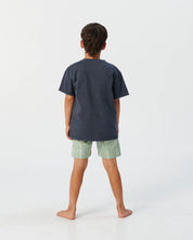 THE CRITICAL SLIDE FEELIN FINE KIDS TEE 230GSM COTTON T SHIRT WORKER BLUE