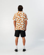 THE CRITICAL SLIDE GERALD RESORT SHIRT MIDWEIGHT RAYON BUTTON UP ECRU