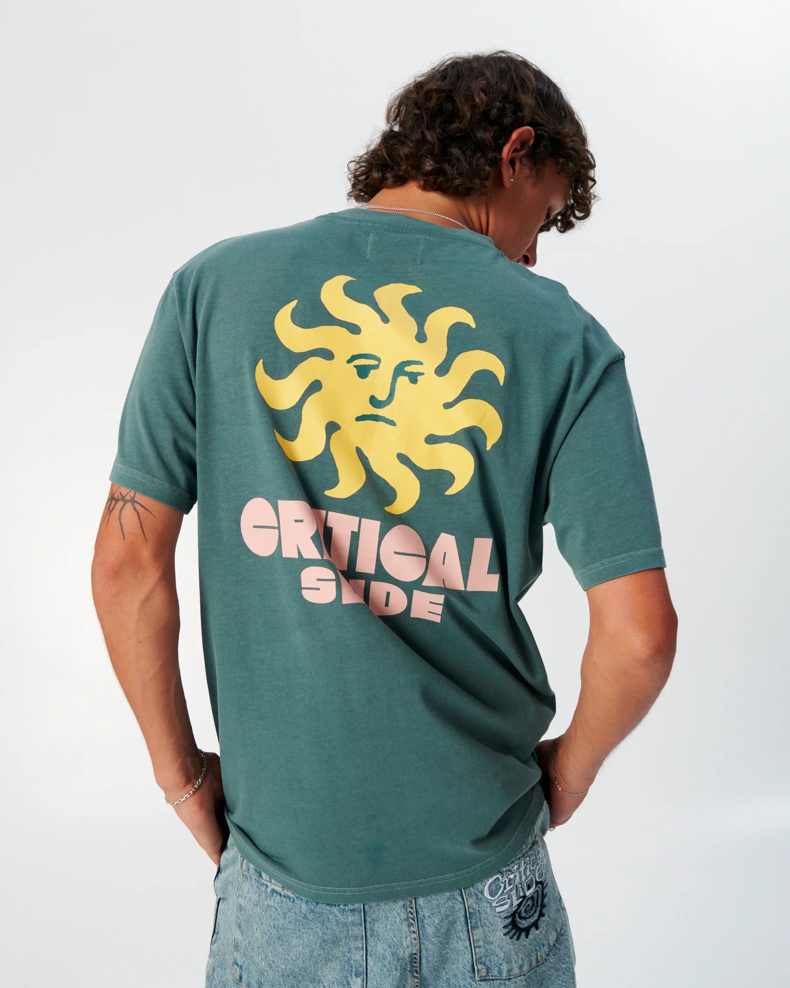 THE CRITICAL SLIDE MORNING TEE 230GSM COTTON GRAPHIC T SHIRT OCEAN