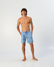 THE CRITICAL SLIDE MYTH 17 INCH BOARD SHORT ARTIST COLLAB BLUE