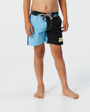 THE CRITICAL SLIDE PLAIN JANE KIDS ELASTIC WAIST BOARD SHORT POWDER BLUE