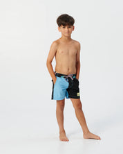 THE CRITICAL SLIDE PLAIN JANE KIDS ELASTIC WAIST BOARD SHORT POWDER BLUE