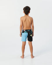 THE CRITICAL SLIDE PLAIN JANE KIDS ELASTIC WAIST BOARD SHORT POWDER BLUE