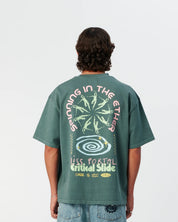 THE CRITICAL SLIDE PORTALS JUMBO FIT HEAVYWEIGHT TEE 320GSM OCEAN