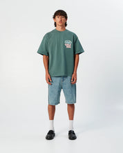 THE CRITICAL SLIDE PORTALS JUMBO FIT HEAVYWEIGHT TEE 320GSM OCEAN