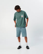 THE CRITICAL SLIDE PORTALS JUMBO FIT HEAVYWEIGHT TEE 320GSM OCEAN