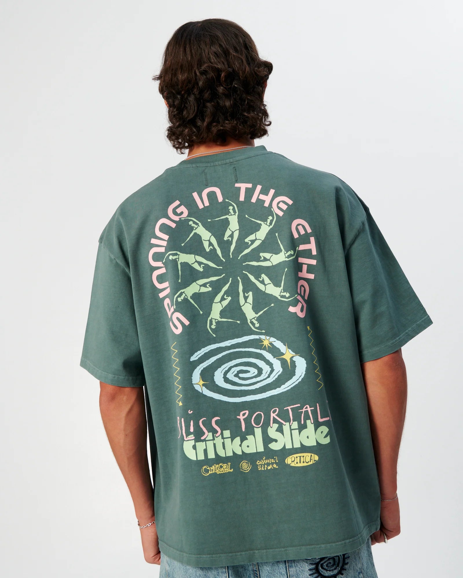 THE CRITICAL SLIDE PORTALS JUMBO FIT HEAVYWEIGHT TEE 320GSM OCEAN