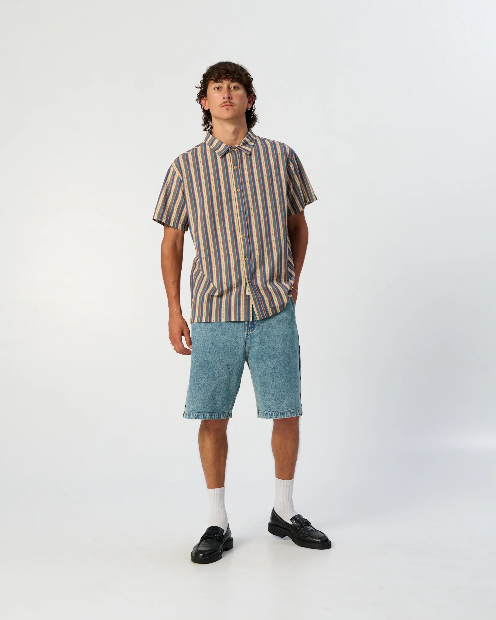 THE CRITICAL SLIDE TEMPLE SEERSUCKER RESORT SHIRT TEXTURED BUTTON UP DUSTY GREEN