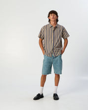 THE CRITICAL SLIDE TEMPLE SEERSUCKER RESORT SHIRT TEXTURED BUTTON UP DUSTY GREEN