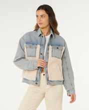 RIP CURL CRUISIN SHERPA DENIM JACKET WASHED BLUE