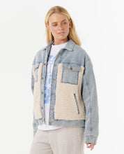 RIP CURL CRUISIN SHERPA DENIM JACKET WASHED BLUE