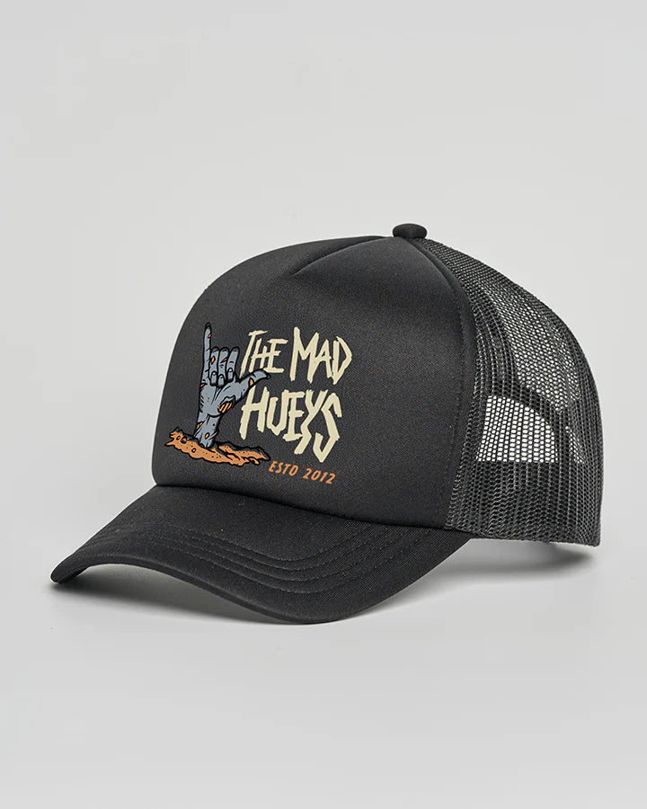 THE MAD HUEYS DEAD SHRED YOUTH FOAM TRUCKER CAP KIDS MESH SNAPBACK BLACK