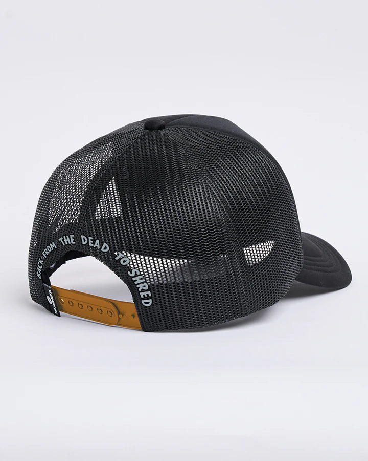 THE MAD HUEYS DEAD SHRED YOUTH FOAM TRUCKER CAP KIDS MESH SNAPBACK BLACK