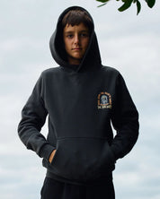 THE MAD HUEYS DEAD SHRED YOUTH HOODED PULLOVER KIDS FLEECE HOODIE VINTAGE BLACK