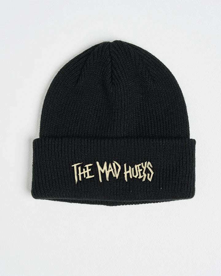 THE MAD HUEYS DEAD SHRED YOUTH RELAXED BEANIE KIDS SURF WINTER BLACK