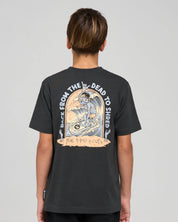THE MAD HUEYS DEAD SHRED YOUTH SS TEE KIDS COTTON T SHIRT VINTAGE BLACK