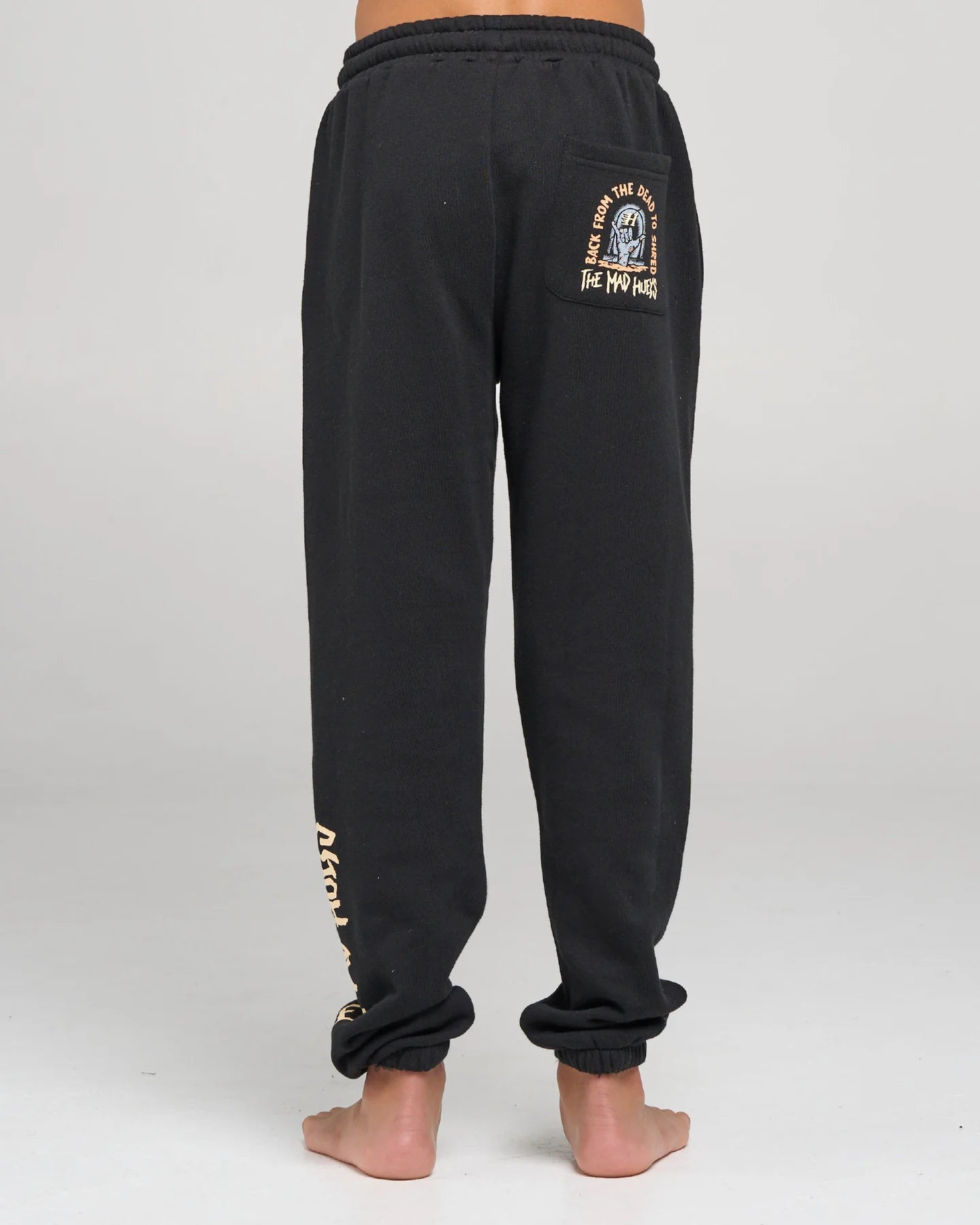 THE MAD HUEYS DEAD SHRED YOUTH TRACKPANT KIDS FLEECE JOGGERS BLACK