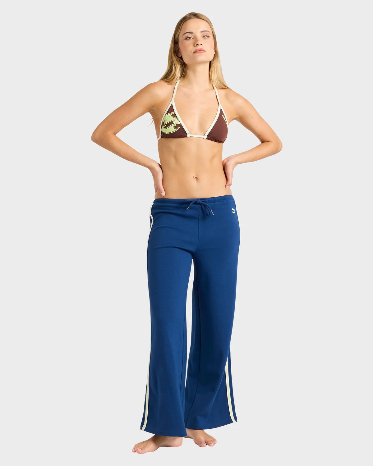 BILLABONG DIG IT WOMENS ELASTIC WAIST PANTS INK SURF BEACH TROUSERS
