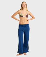 BILLABONG DIG IT WOMENS ELASTIC WAIST PANTS INK SURF BEACH TROUSERS