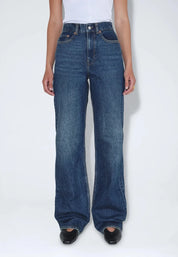 DR. DENIM ECHO HIGH STRAIGHT JEANS – BAY DARK USED VINTAGE