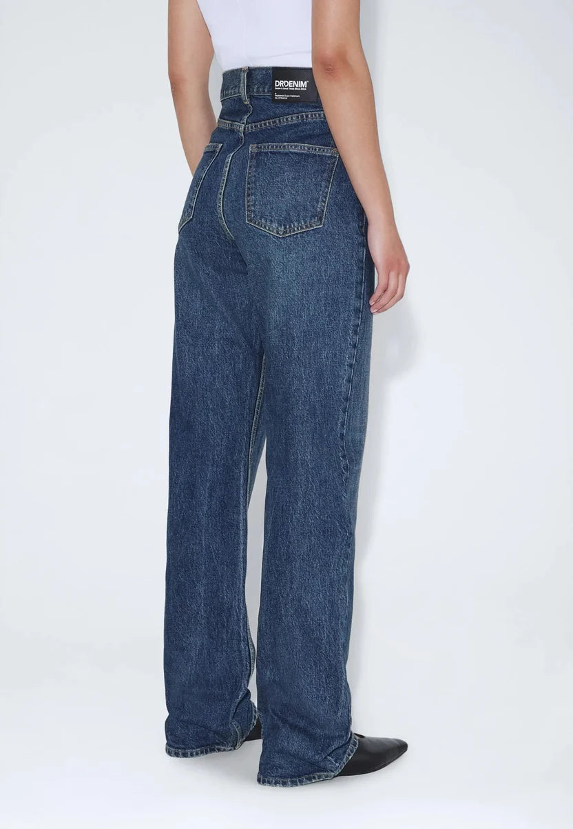 DR. DENIM ECHO HIGH STRAIGHT JEANS – BAY DARK USED VINTAGE